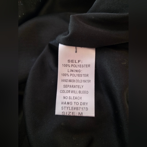 A’Gaci Shop 17 Multi-Color Sequin Striped Strapless Bodycon Dress Women Medium - Picture 9 of 9